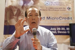 Microfinance Council of the Philippines President Ruben de Lara. Mindanews Photo by Keith Bacongco