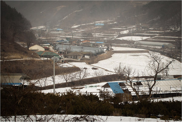 The village of Tapgok-ri in Gongju City where Cathy Deocades, of General Santos City, lived. She was found hanging from a wooden bar in an abandoned house not far from her home, in what the South Korean police determined was a suicide. Photo by Malte E. Kollenberg / VERA Files