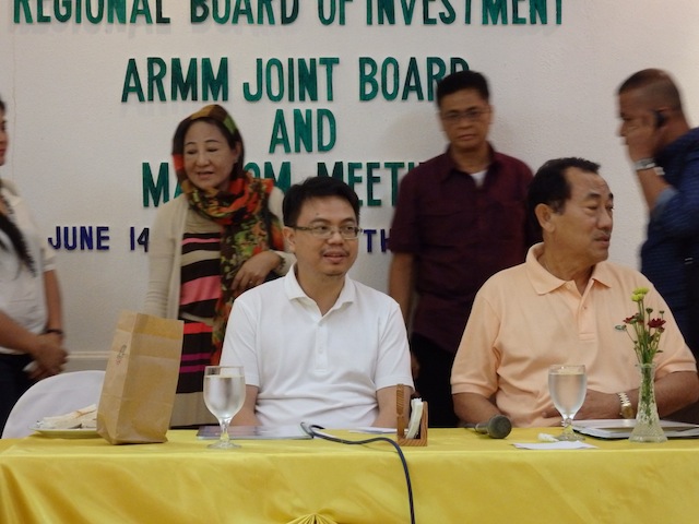 FIRST TIME. For the first time in the 24-year old ARMM, investments have reached P2.5 billion from January to June 2014, RBOI-ARMM chief Ishak Mastura (in white polo), said. MindaNews photo by Carolyn O. Arguillas