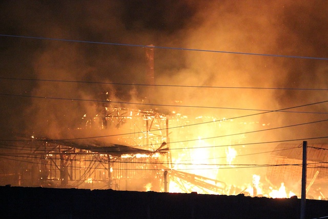The Bureau of Fire Protection has estimated that the damage wrought by the fire at Findlay Millar Timber Company on July 10 at P500 million. MindaNews photo by Richel V. Umel 