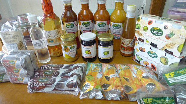 The different products of Kablon Farm Foods Corp. MindaNews photo by Bong S. Sarmiento