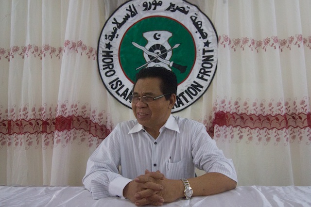 MILF chair Al Haj Murad Ebrahim says what is happening in the Middle East “cannot be applied here because we have a very different situation." MIndaNews photo by Toto Lozano 