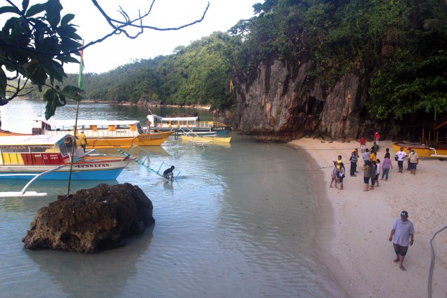 The sugar-fine white sand in Bitaog Beach in Barangay Rizal, Basilisa town in Dinagat Province offers tired souls an idyllic refuge from the hustle and bustle of daily life. Photo taken December 7, 2015. Roel N. Catoto