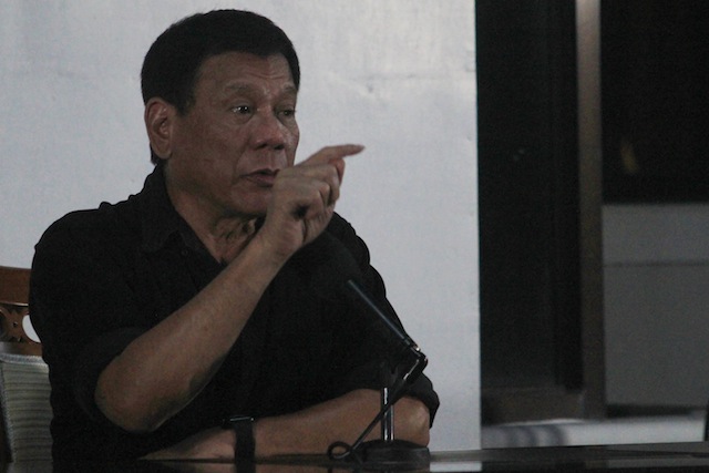 NO APOLOGIES. President-elect Rodrigo Duterte said he will not apologize for his remaks on the media killings and dared the media to boycott his activities during a press conference at the Malacanang of the South, Panacan, Davao City on June 2, 2016. MindaNews photo by Toto Lozano