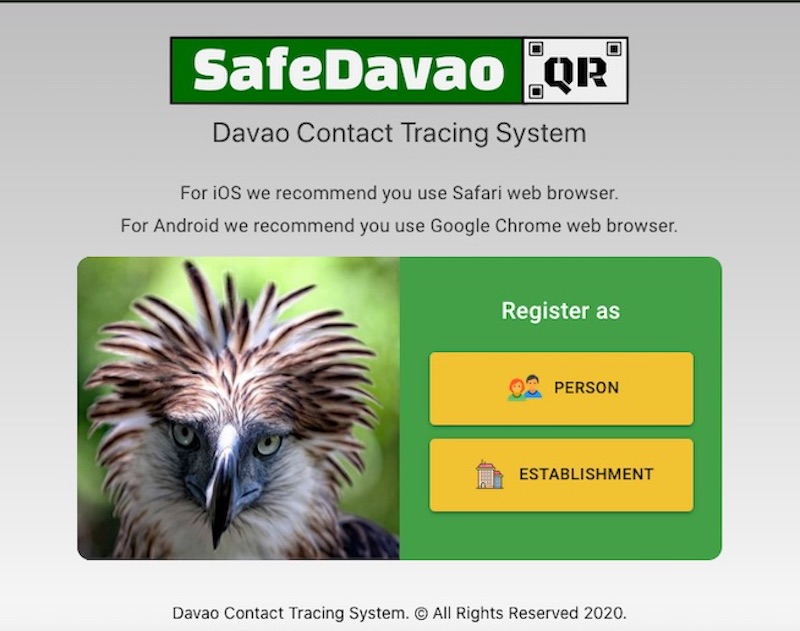 Safe Davao QR for quick contact tracing launched; mandatory for