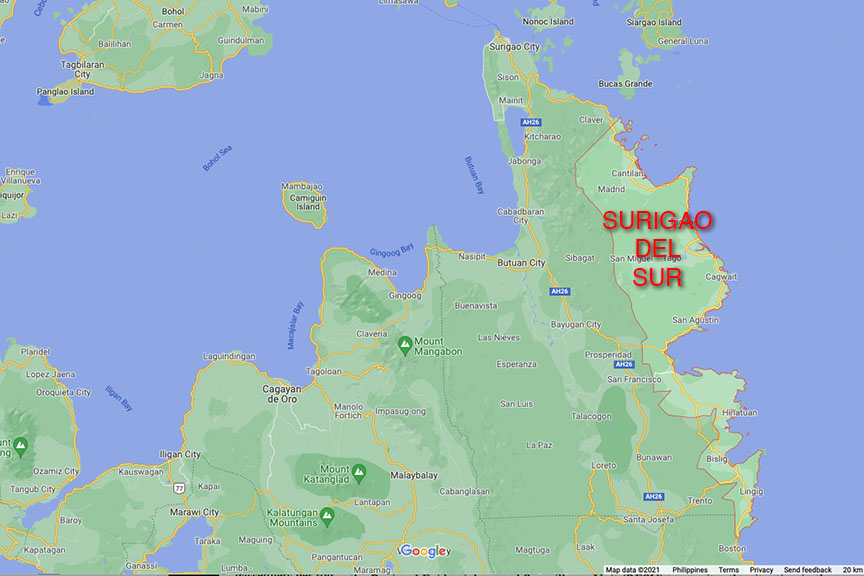 14surigaosur map