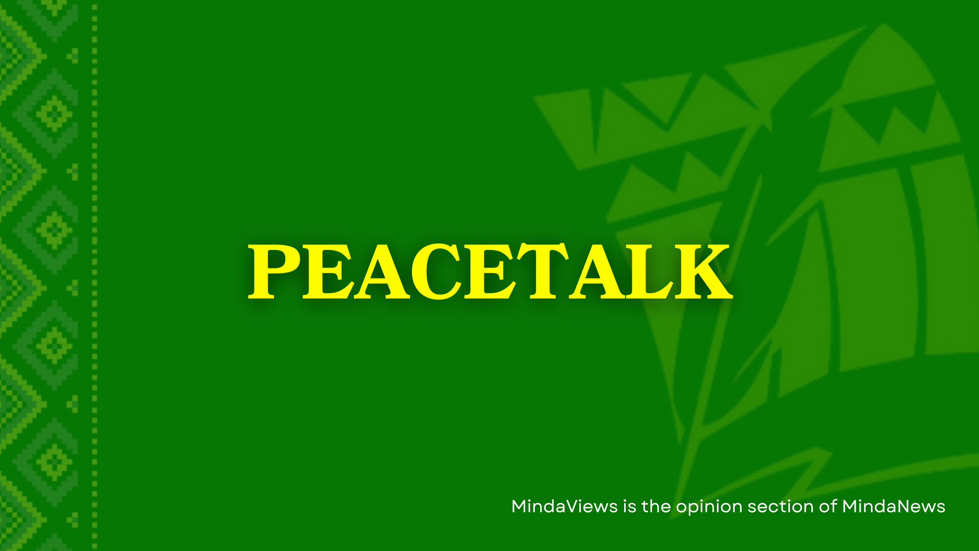 column title peacetalk mindaviews