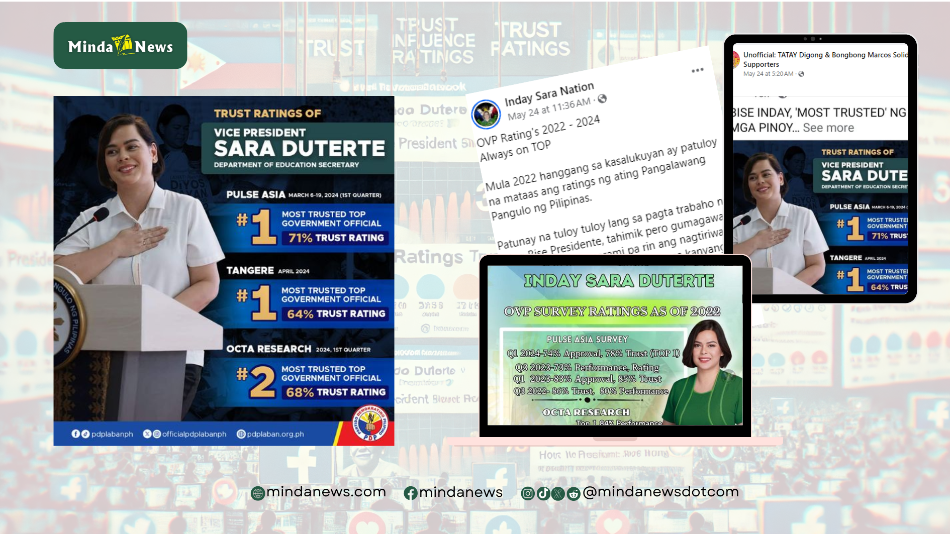 Sara Dutertes high trust ratings